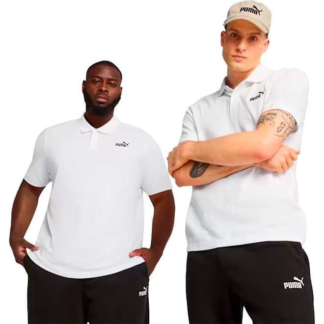 Camisa Polo Puma No.1 Logo Pique Masculina - Foto 1