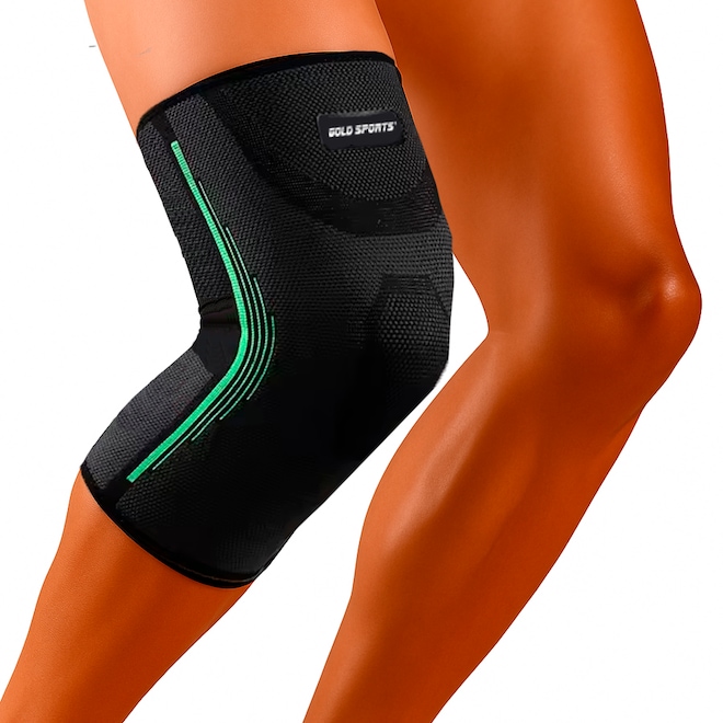 Joelheira de Compressão Gold Sports Elástica Estabilidade e Fortalecimento - Foto 1