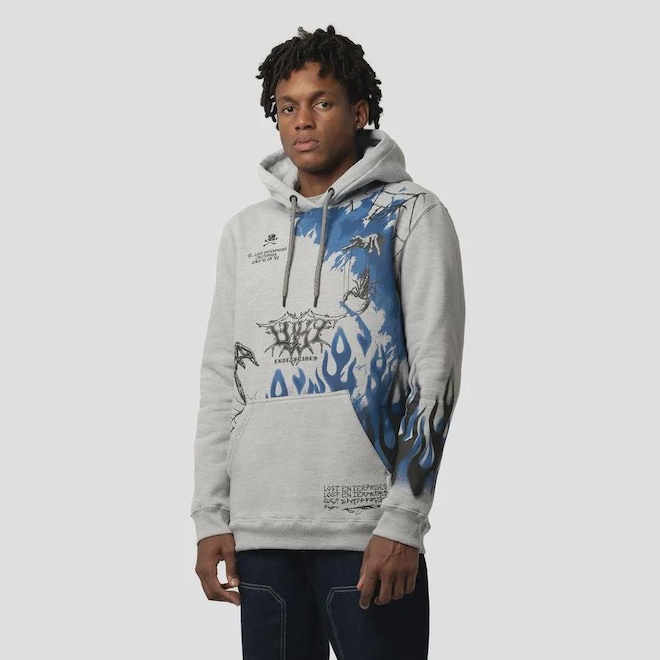 Blusão de Moletom Canguru Lost Enterprises - Unissex - Foto 1