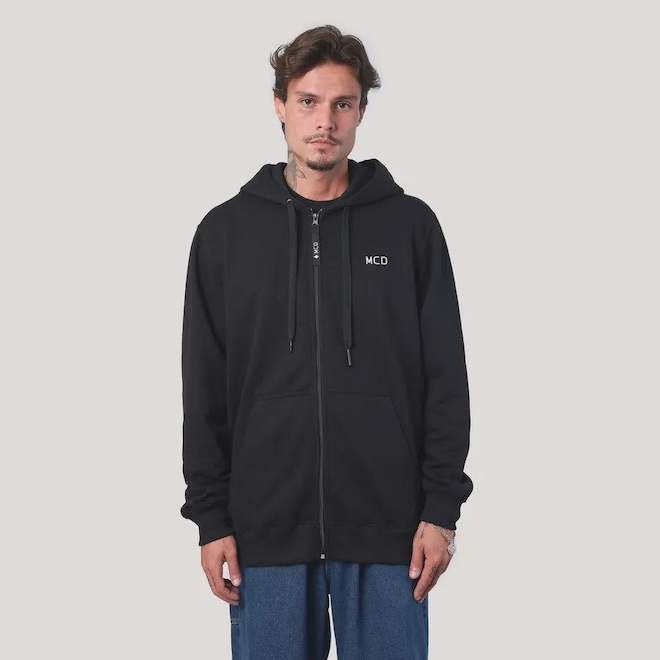 Blusão de Moletom Canguru Aberto MCD - Masculino - Foto 1