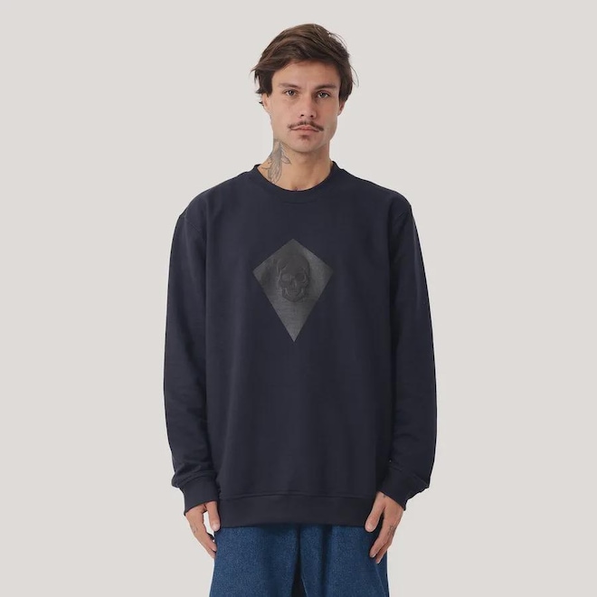 Blusão de Moletom Careca Leve MCD Skull - Masculino - Foto 1