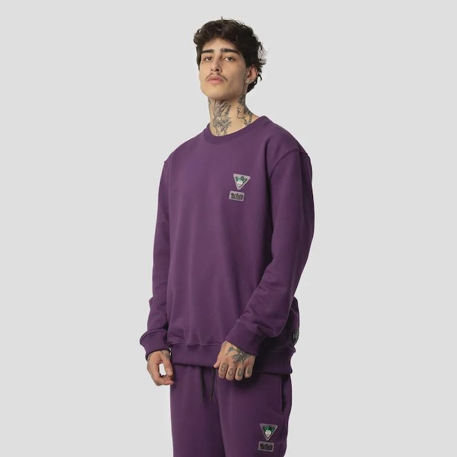 Blusão de Moletom Careca Lost + Joker - Masculino - Foto 1