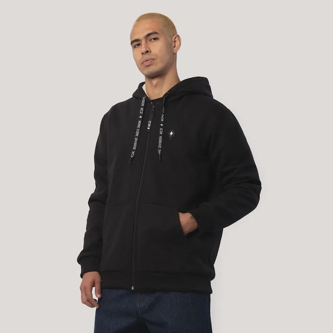 Blusão de Moletom Aberto Carneirinho MCD - Masculino - Foto 1