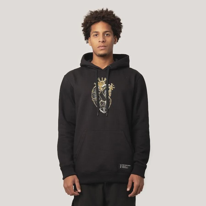 Blusão de Moletom Canguru Fechado MCD Morte - Masculino - Foto 1