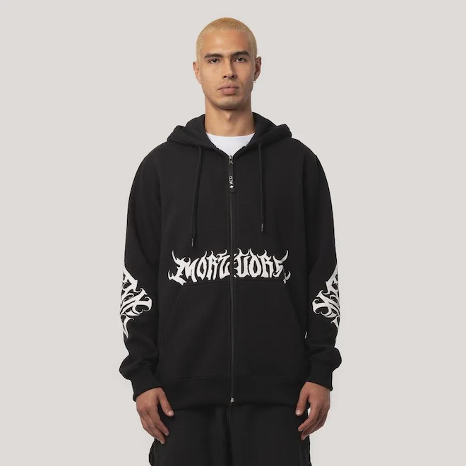 Jaqueta de Moletom Canguru Aberto MCD Espada Caligraffiti - Masculina - Foto 1