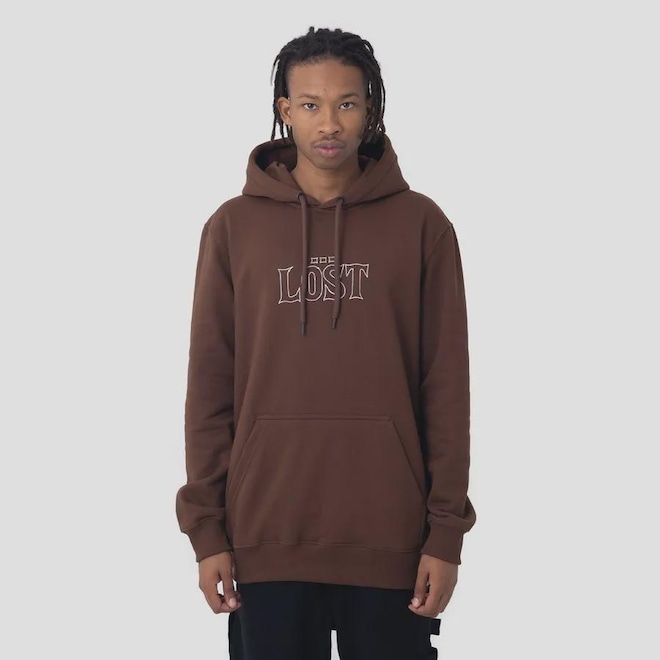 Blusão de Moletom Canguru Lost Bad Times - Masculino - Foto 1