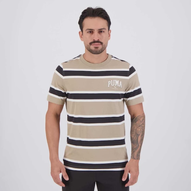 Camiseta Puma Squad Stripe Aop Tee Masculina - Foto 1