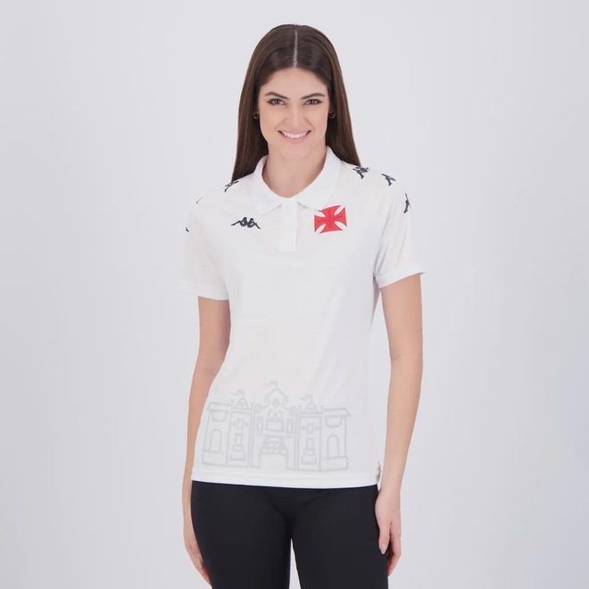 Camisa Polo Kappa Vasco São Januário Feminina - Foto 1