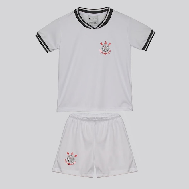Mini Kit Infantil I Corinthians Branco - Foto 1