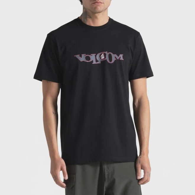 Camiseta Plus Size Volcom Skidder Masculina - Foto 1