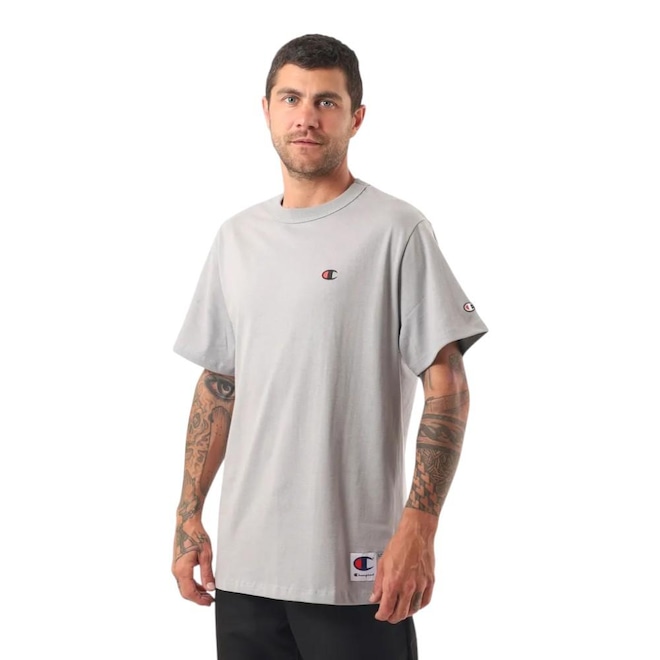 Camiseta Champion Malhão Pes Logo com Bordado Masculina - Foto 1