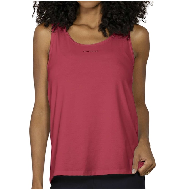 Camiseta Regata Alongada Run More Feminina - Foto 1