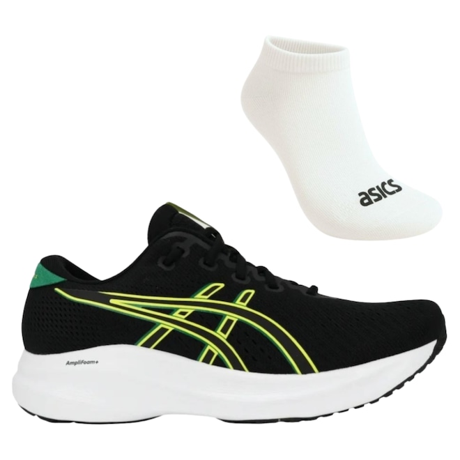 Kit Tênis Asics Gel-Excite 11 E Meia Cano Curto - Masculino - Foto 1