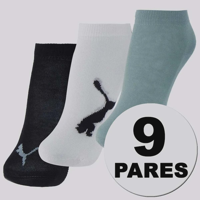 Kit 9 Pares de Meia Puma Sapatilha nfantil - Foto 1