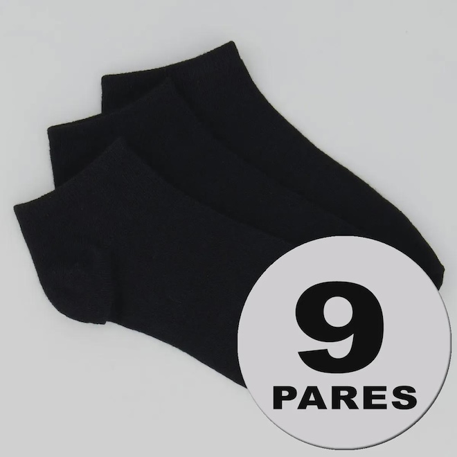 Kit 9 Pares de Meia Selene Sapatilha - Foto 1