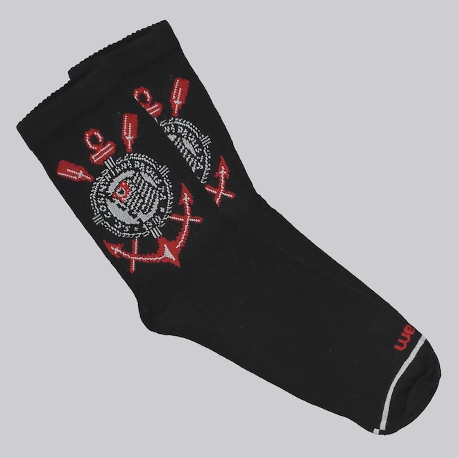 Meia Esporte Corinthians Cano Alto Unissex - Foto 1