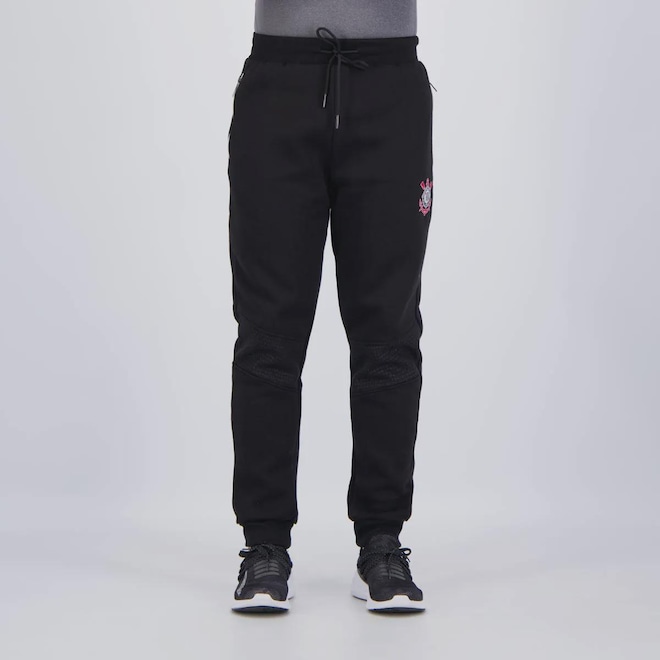 Calça Corinthians Moletom Print Masculino - Foto 1