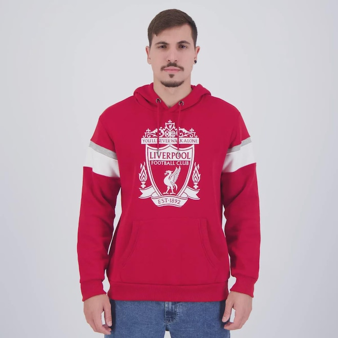 Blusão Moletom Liverpool Casual Masculina - Foto 1