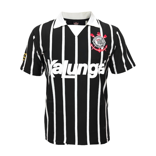 Camisa do Corinthians Polo Retrô 1990 Kalunga Número 10 Coimbra - Masculina - Foto 1