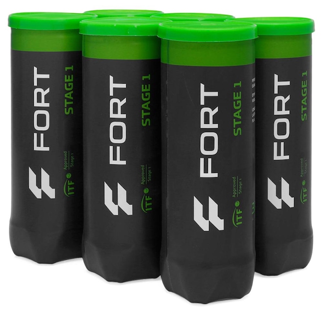 Bola de Tênis Fort Stage 1 Pack com 6 Tubos - Foto 1