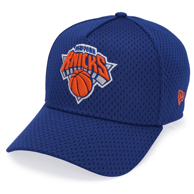 Boné Adulto New Era 9forty A-Frame NBA New York Knicks Aba Curva - Foto 1