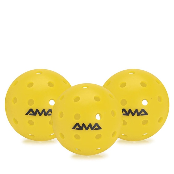 Bola de Pickleball Ama Sport PB40 com 3 Unidades - Foto 1