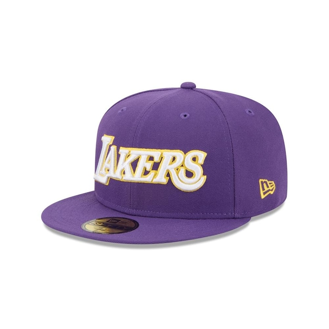 Boné New Era  59Fifty Los Angeles Lakers NBA Masculino - Foto 1