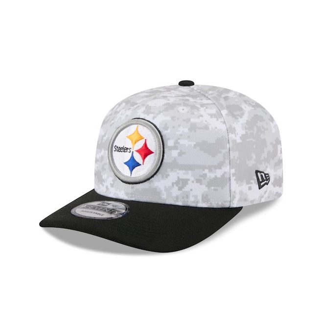 Boné New Era 9Seventy Pittsburgh Steelers NFL Salute Service 2025 Masculino - Foto 1