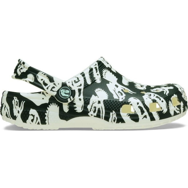 Sandália Crocs Classic Glow Dino Clog T Glow - Infantil - Foto 1