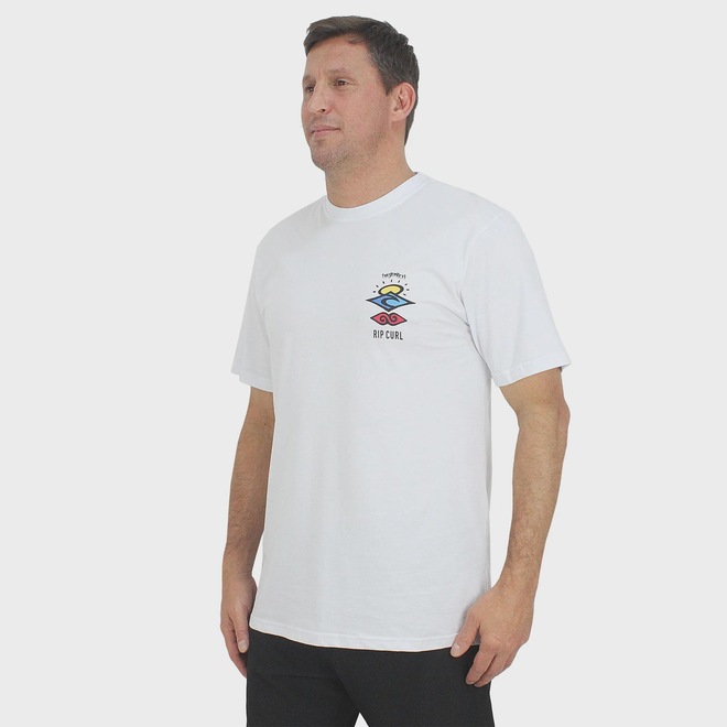 Camiseta Rip Curl Search Icon Masculina - Foto 1