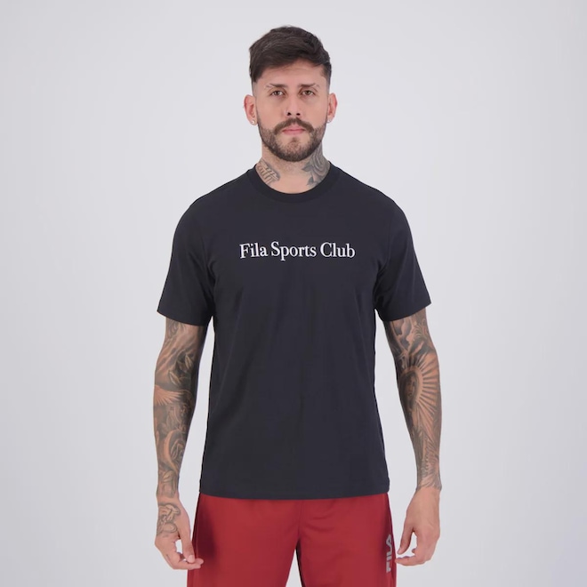 Camiseta Fila Regular Sport Club Letter Masculina - Foto 1