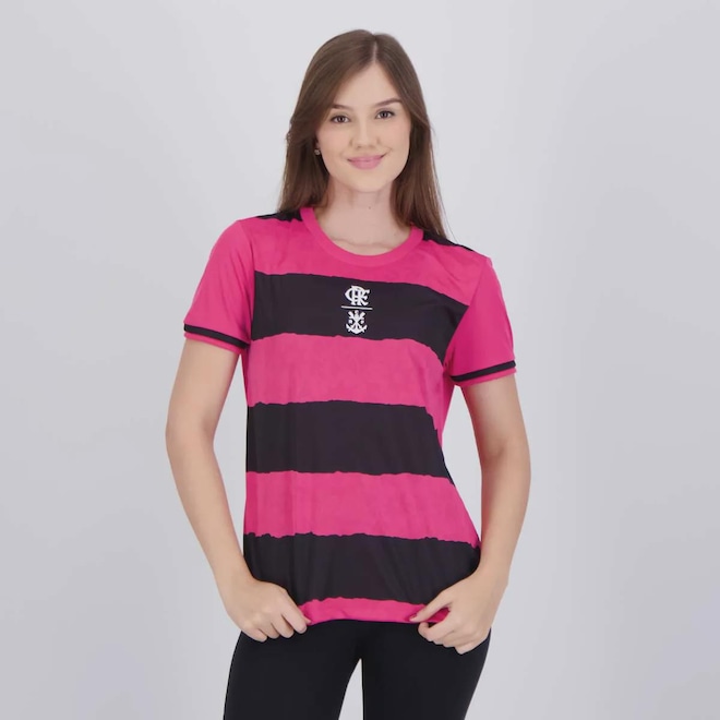 Camisa Flamengo Sun Outubro Rosa Feminina - Foto 1