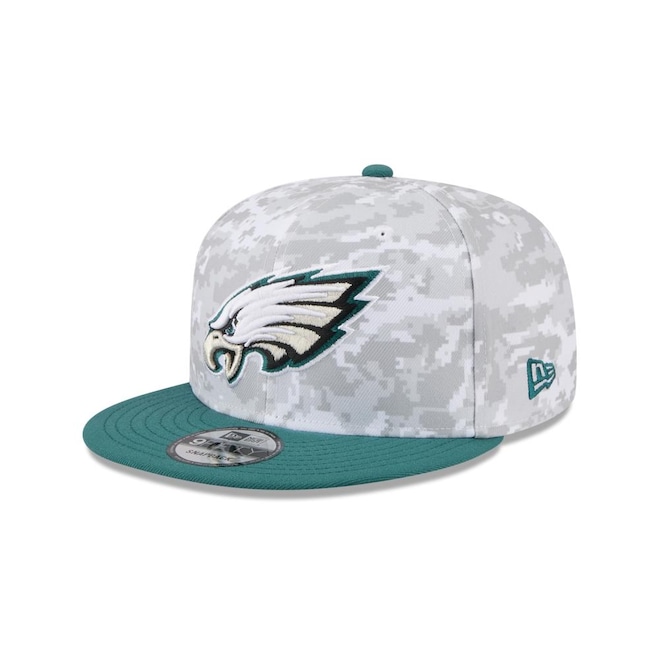Boné New Era 9Fifty Philadelphia Eagles NFL Salute Service 2025 Masculino - Foto 1