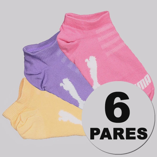 Kit 6 Pares de Meia Puma Sapatilha Infantil - Foto 1