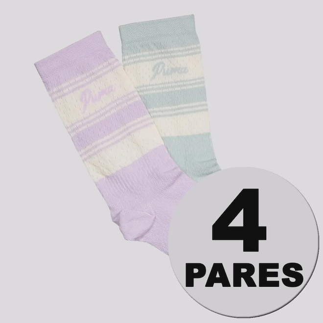 Kit 4 Pares de Meias Puma Cano Longo Feminina - Foto 1