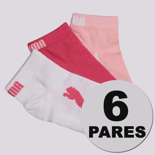 Kit 6 Pares de Meias Puma Sapatilha Infantil - Foto 1