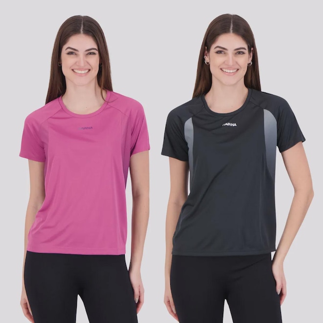 Kit 2 Camisetas Rainha Degrade Feminina - Foto 1