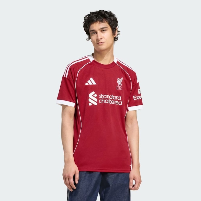 Camisa Liverpool I 25/26 Adidas Masculina - Foto 1