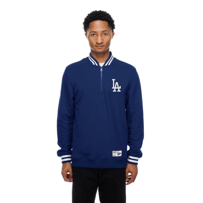 Blusão de Moletom New Era Quarter Los Angeles Dodgers MLB Masculino - Foto 1