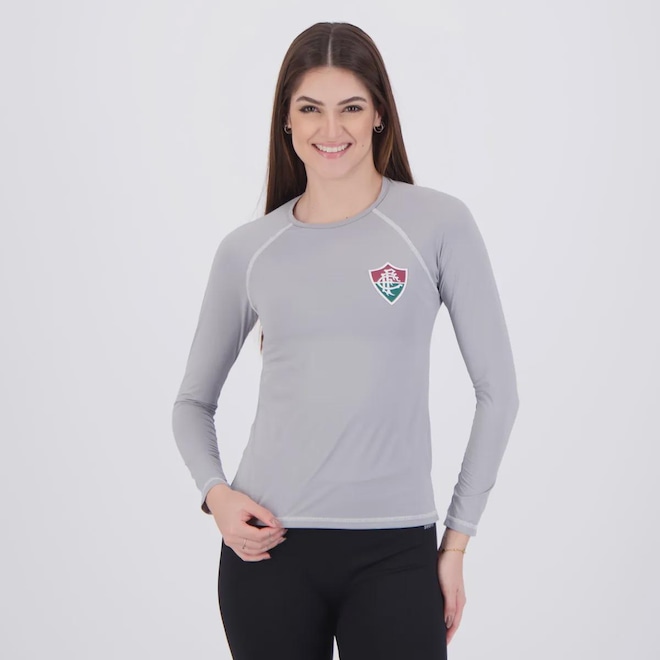 Camisa Do Fluminense Manga Longa Lodge - Feminina - Foto 1