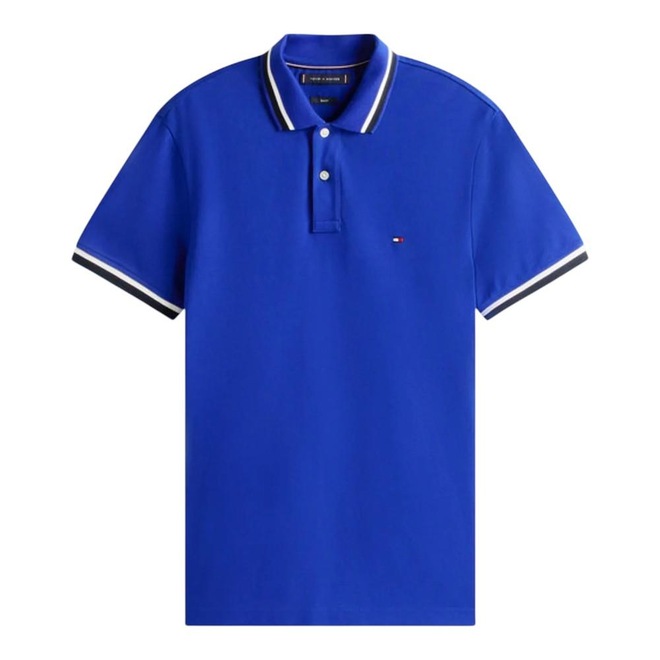Camisa Polo Tommy Hilfiger Cuff Interest Slim Fit Masculina - Foto 1