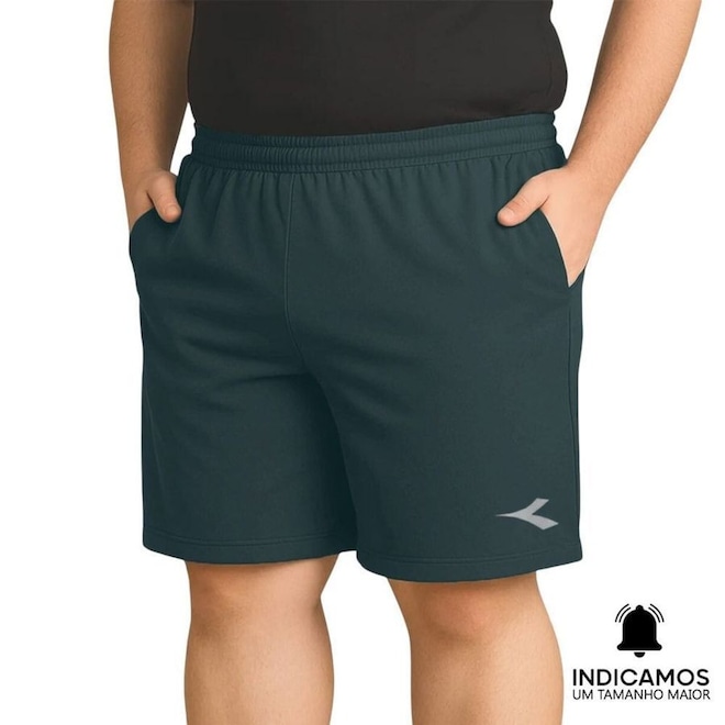 Short Diadora Small Logo Sidney II Plus Size Masculino - Foto 1