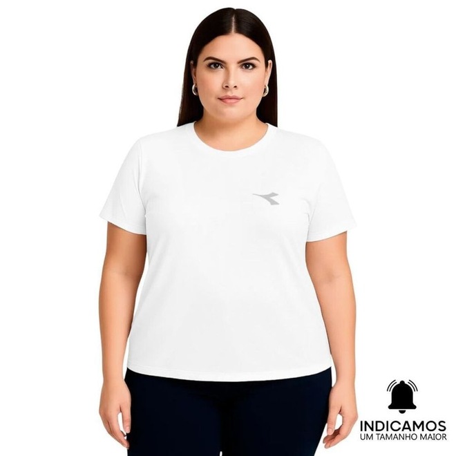 Camiseta Diadora Small Logo Plus Size Feminina - Foto 1