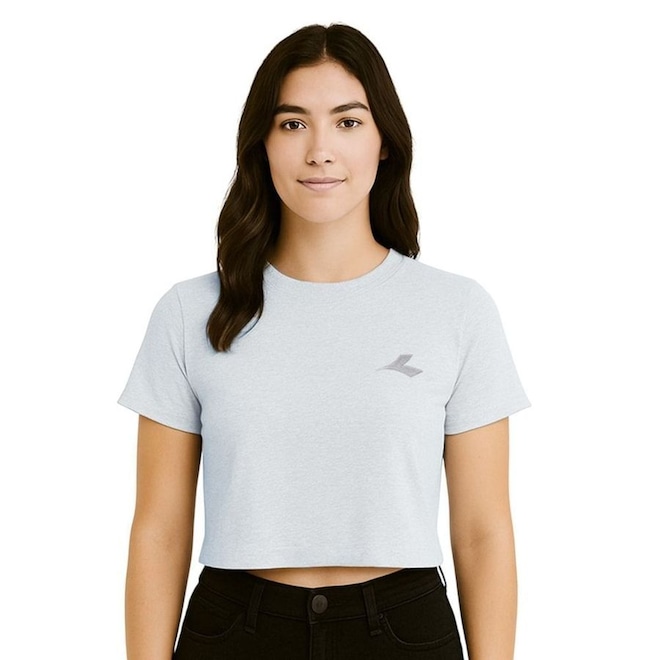 Camiseta Cropped Diadora Small Logo Uno Feminina - Foto 1