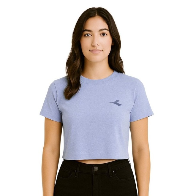 Camiseta Cropped Diadora Small Logo Uno Feminina - Foto 1