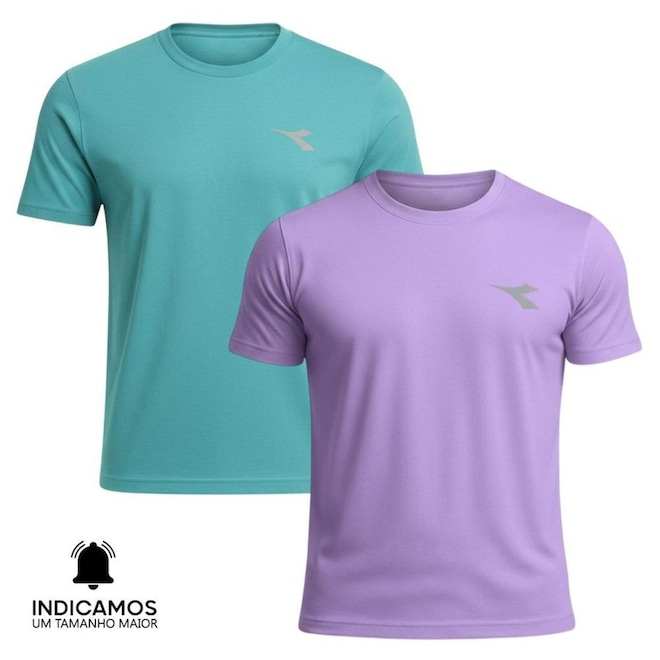 Kit 2 Camisetas Diadora Small Logo Masculina - Foto 1