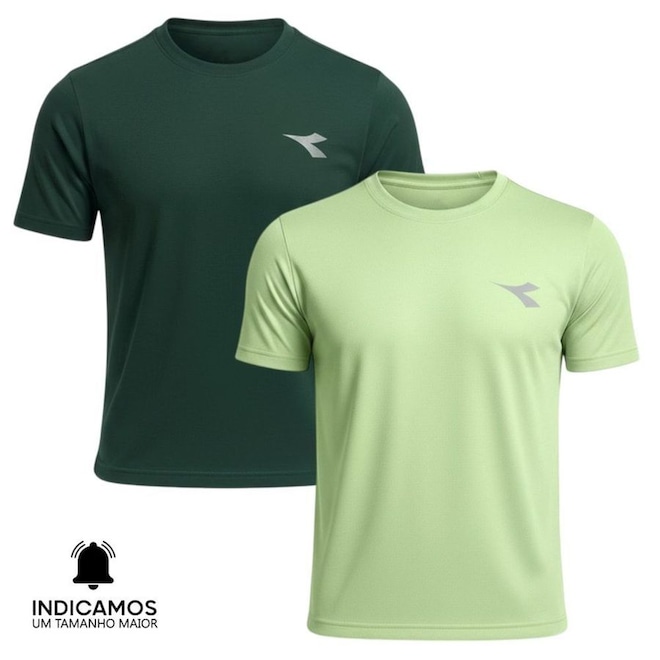Kit 2 Camisetas Diadora Small Logo Masculina - Foto 1