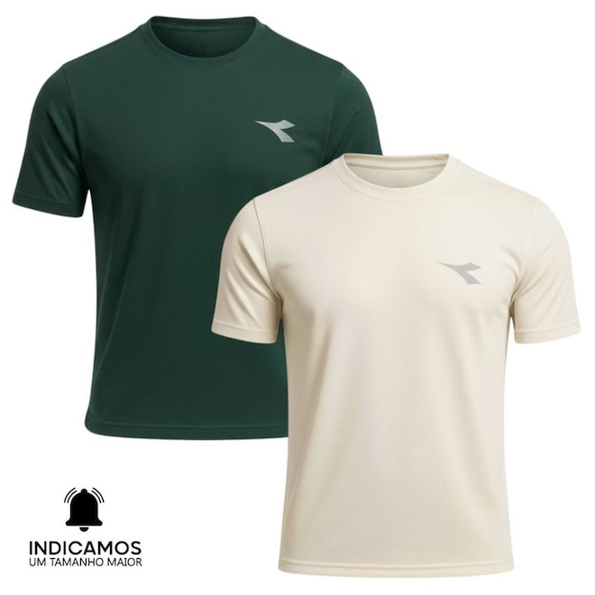 Kit 2 Camisetas Diadora Small Logo Masculina - Foto 1