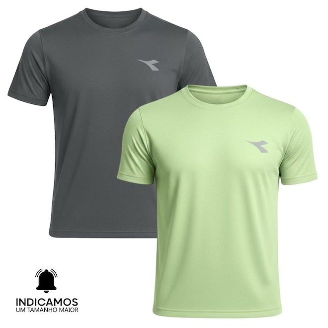 Kit 2 Camisetas Diadora Small Logo Masculina - Foto 1