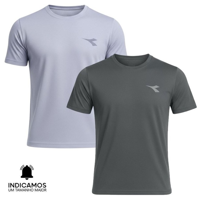 Kit 2 Camisetas Diadora Small Logo Masculina - Foto 1